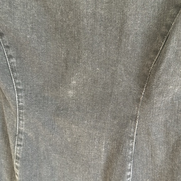 Zara Washed Denim Bottom Up Long Sleeve Mini Dress | SIZE S - Picture 6 of 7